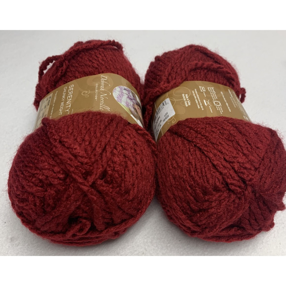 2 Skeins Premier Yarn Deborah Norville Serenity Chunky DN700-34 Red Ochre 109 Yd - Picture 5 of 5